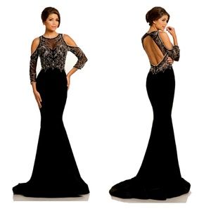 Black Johnathan Kayne Formal Gown